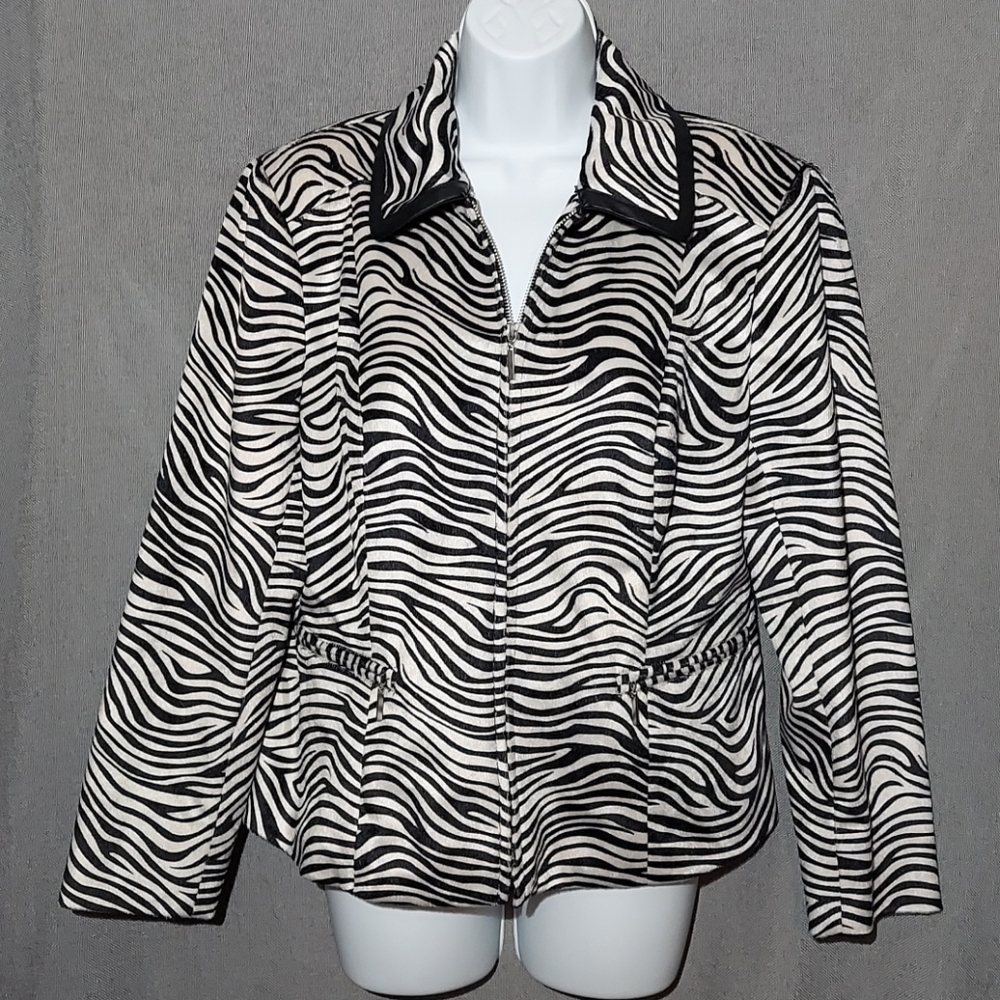 Nygard Collection fully lined zipper jacket SZ 12P